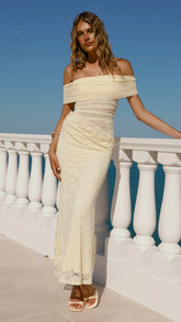 Tiarna Off The Shoulder Maxi Dress - Yellow