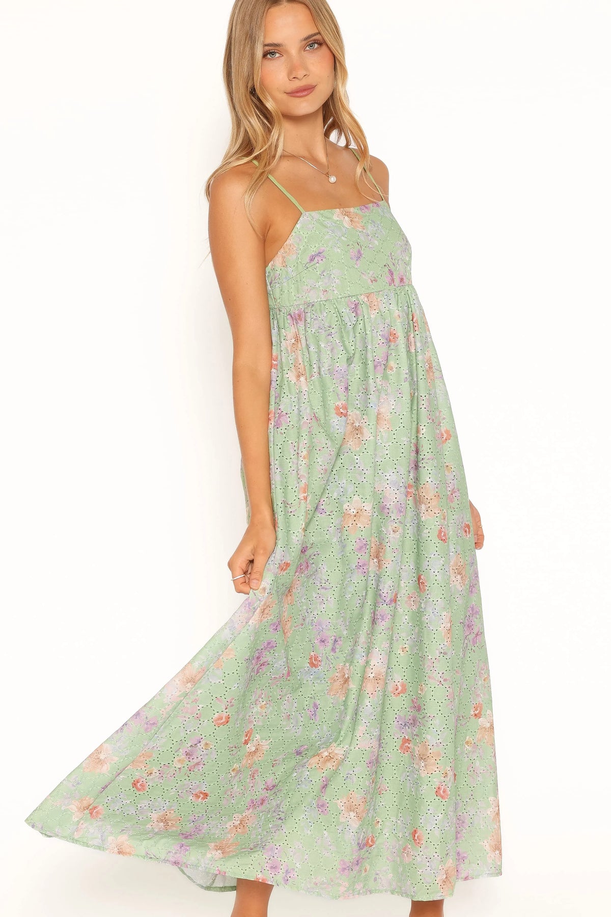 Alyah Maxi Dress - Green Floral